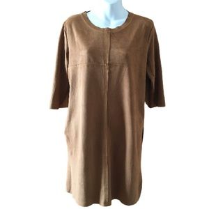 NU New York faux suede caramel dress